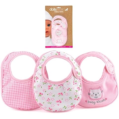 DOLLSWORLD Doll Bibs Pack of 3 Deluxe Cover