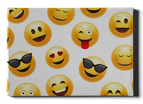 Preisvergleich Produktbild Leinwanddrucke Benutzerdefinierte Wiederholung Flache Emote Emoticon Emoticons Bürokunst Wanddekoration 30 x 40 cm Badezimmer Dekorative Wandkunst Wandkunstwerke Bilder hängen im Wohn- oder Schlafzim