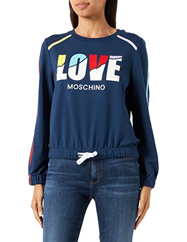 Love Moschino Long-Sleeved Regular fit Sweatshirt in Stretch Cotton Fleece,...