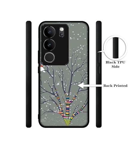 Image of Winter Pattern Print Design Premium 2D Printed Metal Back Case Cover for Vivo V29 5G / V29 Pro 5G