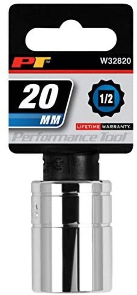 Performance Tool W32820 1/2 in. Drive 20 mm 12-Point Socket