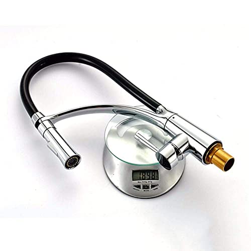 Robinet mitigeur de cuisine noir avec commande double eau chaude et froide - 6