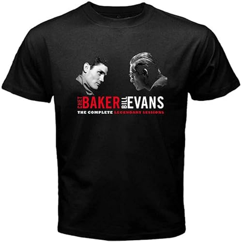 Photo de New Chet Baker Bill Evans The Complete Legend Men's T-Shirt Black Size XL