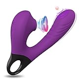 100% impermeable,Ŝạtisfyęr sùcciønadør pro 5,Masajeador portátil con nueve modos,Vïbràdőrèsmüjẹr Sêxùâl pàra Mùjêres, Masajeador de silicona, silicona suave (ROSSE)