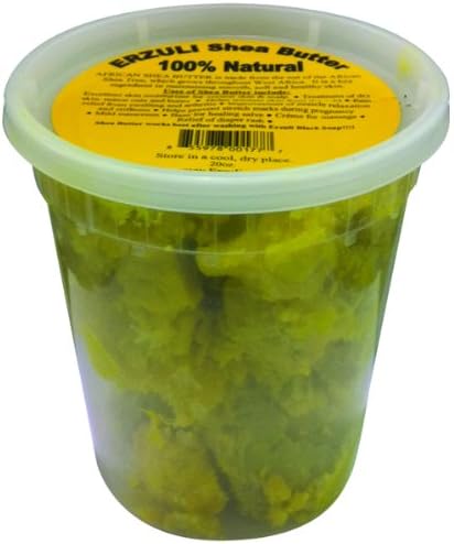 Erzuli Unrefined Raw Chunky African Shea Butter 20 oz. (Pack of 2)