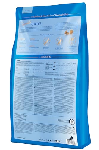 Happy Dog Sensible Greece M 3X 1 kg - Trockenfutter, Geschmacksrichtung Lamm, Shrimps & Calamari