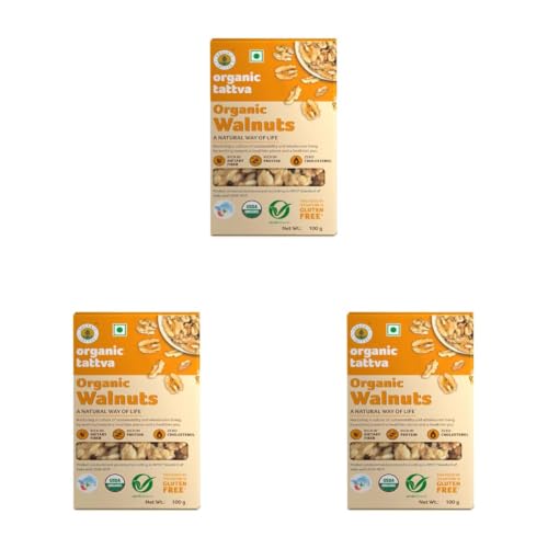 Image of Organic Tattva, Organic Kashmiri Walnuts (Akhrot Giri) 250gm | Rich in Dietary Fiber and Protein | Source of Iron and Calcium | With Natural Oils | Cholesterol Trans-Fat Free | Naturally Gluten Free
