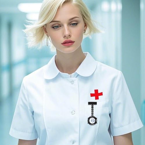Image of JewelryWe Men Women Digital Clip Watch Mini Microlight Backpack Buckle Belt fob Watches for Rock Climbing Doctors Nurses Chefs for Mother's Day