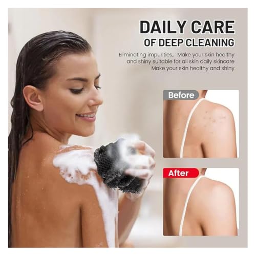 Esponja de red de baño larga con diseño resistente para piel suave 3