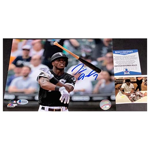 Tim Anderson Chicago White Sox Autographed Signed 8x10 BECKETT WITNESS COA BAT FLIP