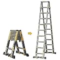 CORCI Telesladders,Aluminumladders Heavy Duty Extension Ladder Portable Multi-Purpose Extendable Ladder for Enginee330Lbs Capacity/a/2.3M/7.5Ft