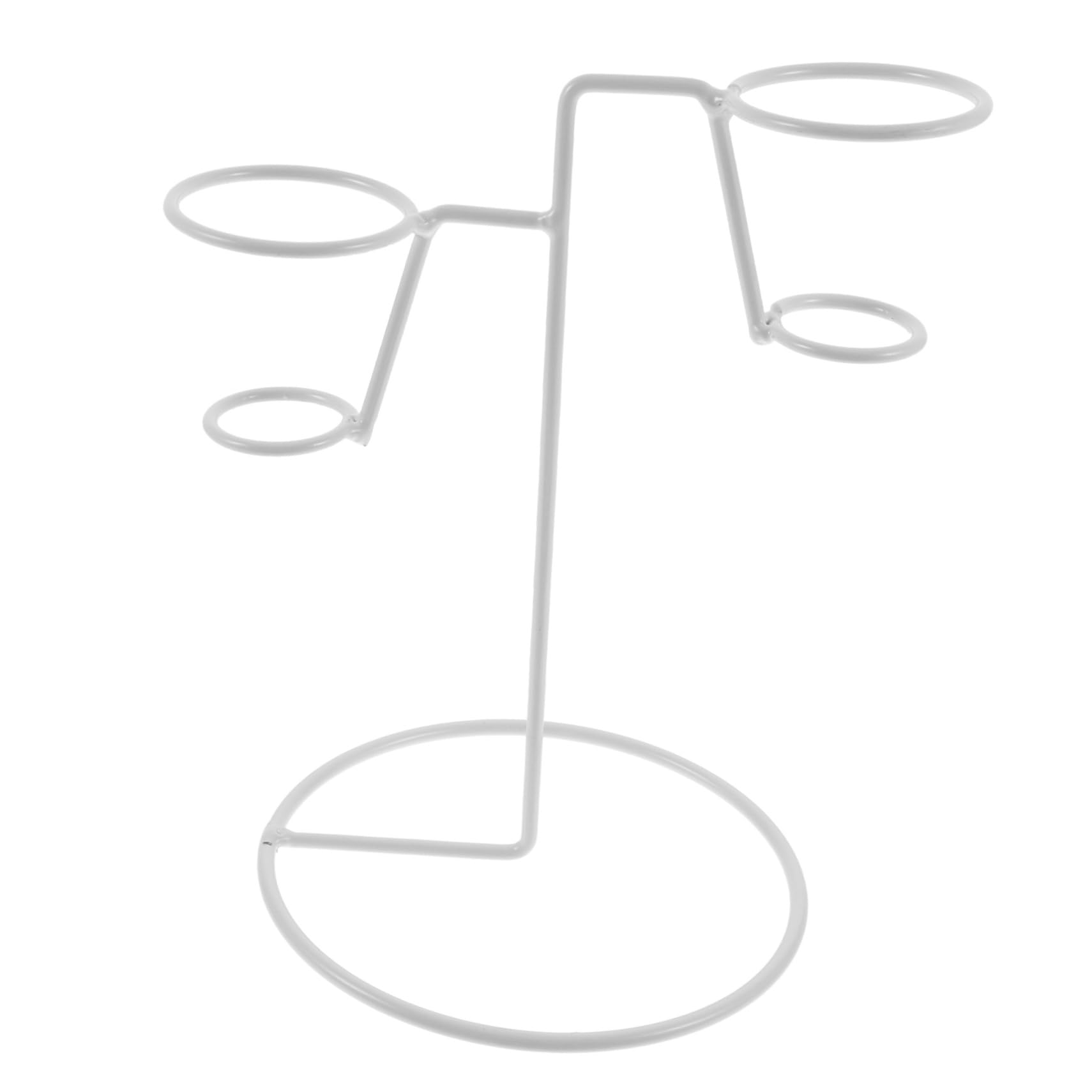Garneck Ice Cream Stand Ice Cream Cone Display Rack Ice Cream Cone Holder Party Ice Cream Cone Treat Display Stand Serving Cones Cone Holders Reusable Ice Cream Cone Racks White Iron