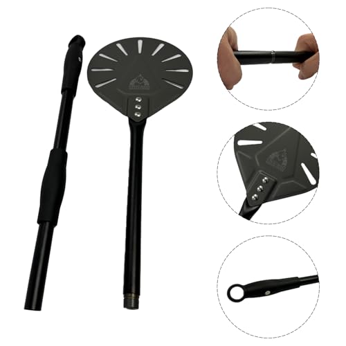 Image of Chicago Brick Oven Turning Perforated Pizza Peel - 7 inch Diameter - 35 inch Overall Length - Premium Pizza Peel, Pizza Steel, 12 Inch for Professional and Home Use