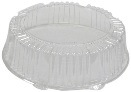 Condition photo showing New/Like New for caterline plastic round catering tray dome lid, 12-inch diameter x 2.75-inch height, clear (25-count)