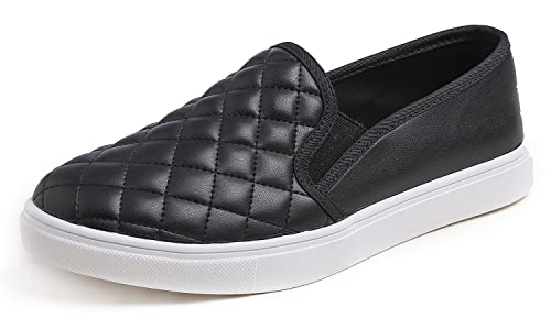 Image of FEVERSOLE Women's Casual Slip On Sneaker Comfort Quilted Loafer Flats