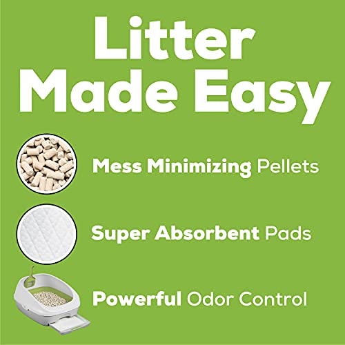Purina Tidy Cats Hooded Litter Box System, Breeze Hooded System Starter Kit Litter Box, Litter Pellets & Pads #TOP2