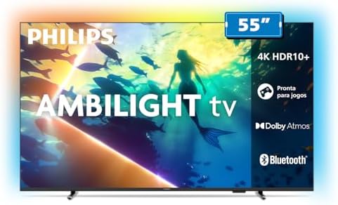 Descontos da Black da Amazon 5 PHILIPS, Smart TV Ambilight 55" 4K, 55PUG8100/78, Comando de Voz, HDR10+/Dolby Atmos, VRR/ALLM, Bluetooth