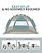 OutdoorMaster Beach Tent Sun Shelter for 3-4 Person, Pop Up Beach Tent Easy Setup with Sandbags, Portable Sun Shade Canopy with Carrying Bag for Beach & Outdoor, UPF50+ UV Protection - Cancun Seashore