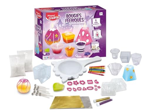 Maped Creativ - Loisirs Créatifs Coffret Féeriques dès 8 Ans-Kit Travaux Manuel Enfant pour Fabriquer des Bougies Cire Originales et Colorées, J45026,...