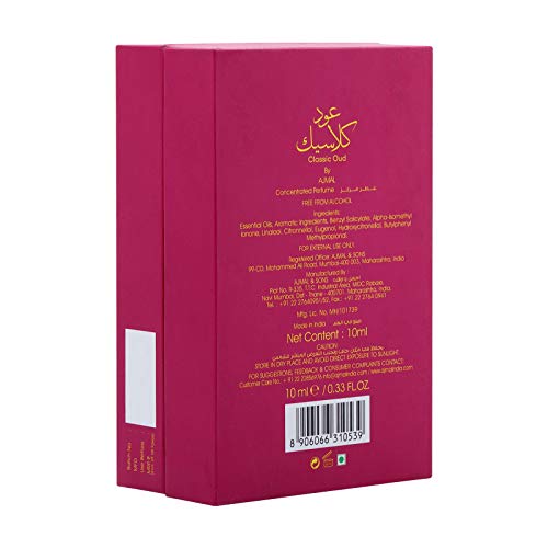 Ajmal Classic Oud Attar | Woody & Oudh Fragrance | Unisex Non-Alcoholic | Long Lasting Attar Men & Women - 10 ML - Image 4