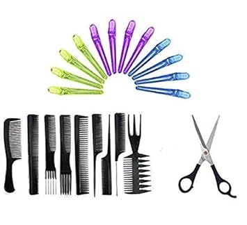 BOXO Hair Cutting And Styling Tools, Scissor With Section Clips For Home And Salon Use For Women Combo Pack Of 1