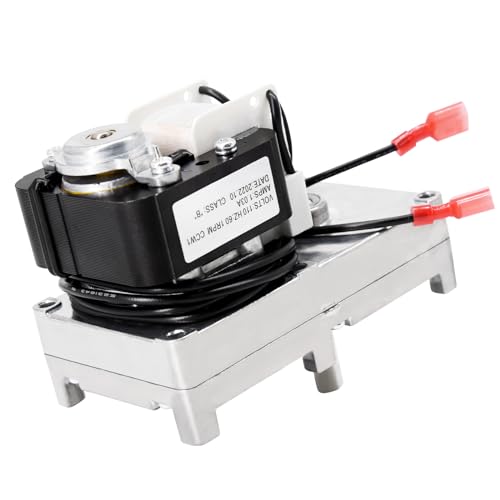 Hipoilk PU-047040 Auger Motor for Englander 25-PDVC, 55-SHP10, 25-PDV Pellet Stove, 1 RPM Counter Clockwise Top and Bottom Auger Feed Motor