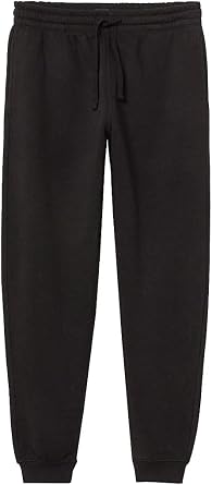 Men's Fleece Joggers Trousers,Track Bottom and Jogging Gym Boxing Pants Black, XL