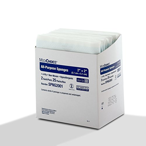 MediChoice All-Purpose Sponge, Non-Woven, Sterile, Hypoallergenic, 2x2 Inch, White, 1314SPNG2001 (Case of 1500) miniatura 1