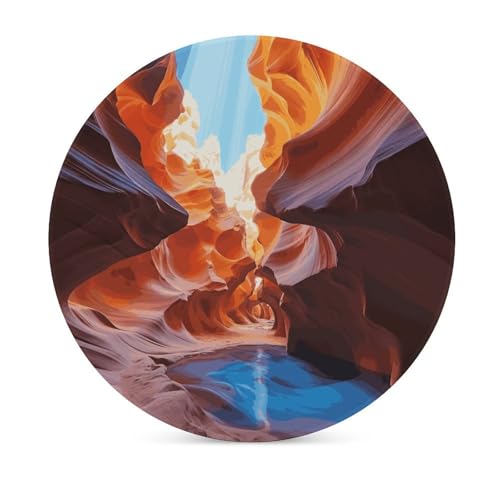 Dessous de verre absorbants céramique protège table liège canyon - 4
