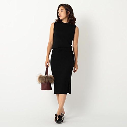 Amazon Co Jp アンレリッシュ Unrelish ベルトブラウジングニットワンピース クロ M 服 ファッション小物