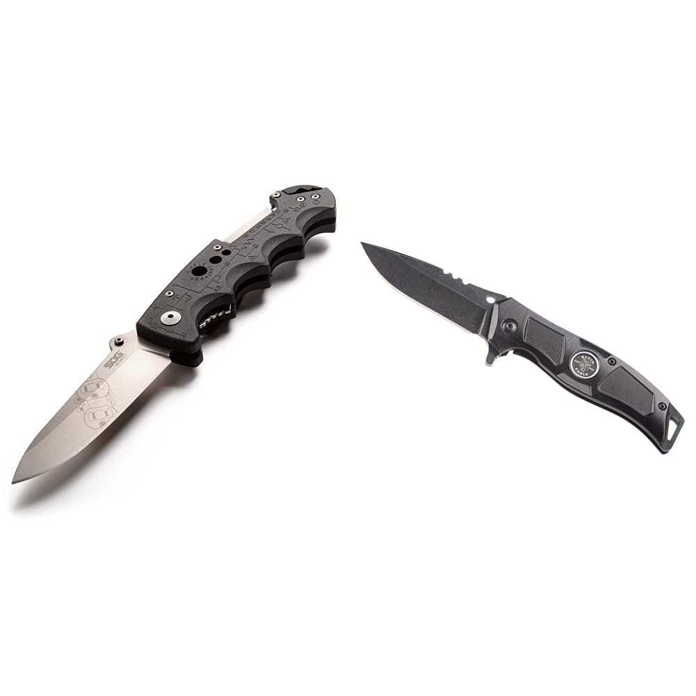 SOG Kilowatt- Electricians Pocket Knife with Wire Stripping Multi