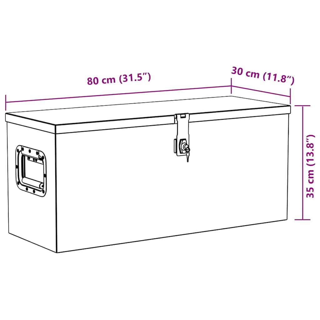 Genérico Caja de Aluminio Negra 80x30x35 cm,Bricolaje,Accesorios de Bricolaje,Organización y Almacenamiento de Herramientas,Cajas de herramientas-146442