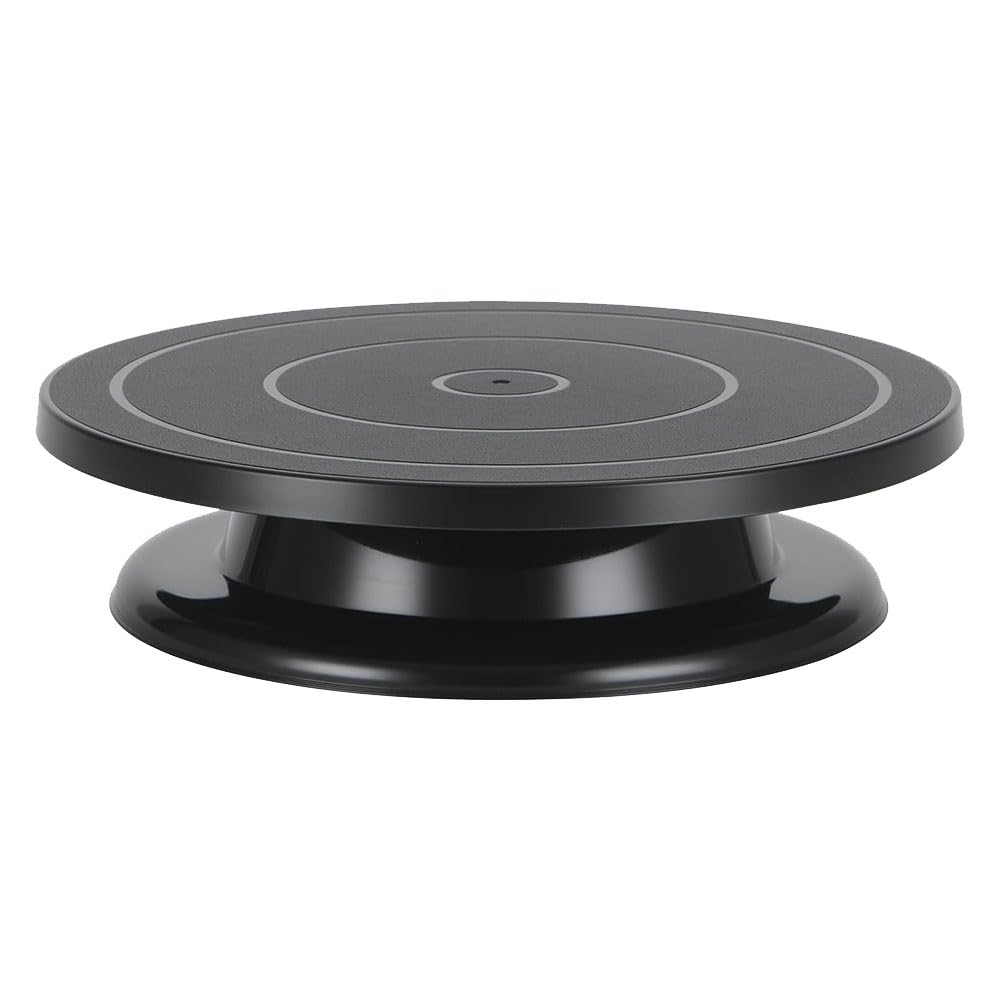 LA BAIESO Light Weight Black Paint 11 Inch Revolving Cake Turntable-Spinner for Decorating and Display