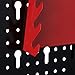 Relaxdays Tool Wall 3-Piece Including 17-Piece Tool Holder Set, Perforated Wall H x W 60 x 39 cm Metal Black/Red