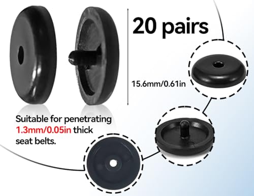 KAPSING 20 Paar Sicherheitsgurt Clip Gurtverlängerung Auto Gurt Stecker Gurtstopper Sicherheitsgurt Stopper Verhindert das Verrutschen des Gurtschlosses Kompatibel mit Alle Fahrzeuge