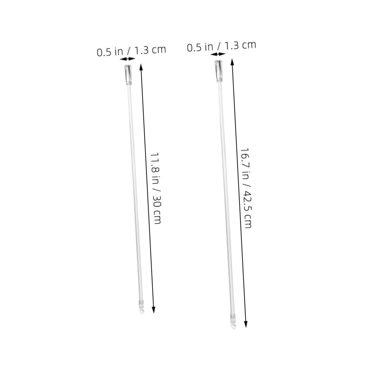 4pcs Blind Wand Replacement with Hook Clear Plastic Rods for Vertical Blinds User Friendly Window Curtain Accessories for Effortless