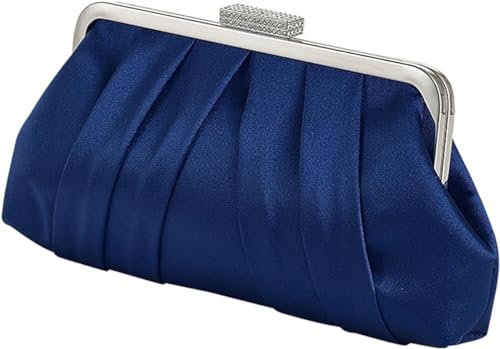 Sac à main de soirée en satin plissé Fioeyr pour bal, fête et cérémonie chic pour femme