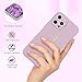 Wirvyuer for iPhone 13 Pro Case Cute Slim Shockproof Phone Case with Wireless Charging Support and Protection, Purple