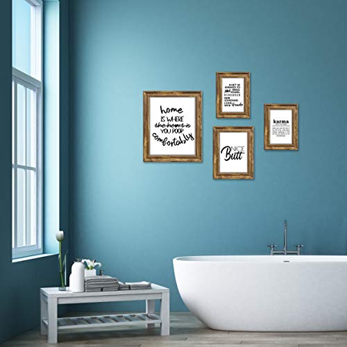 NUOLAN Bilderrahmen, Landhausstil, 12,7 x 17,8 cm, rustikales braunes Holzmuster, Fotorahmen für Wand oder Schreibtisch… – Bild 6