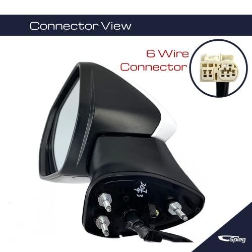 Spieg To1320367 Driver Side Mirror Replacement For Toyota Camry 2018-2021 Power Heated Turn Signal Light Ptm Plain White 6Pin (Lh) #TOP5