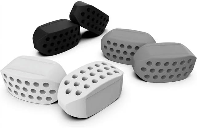 6 unidades de ejercitador de mandíbula para hombres, niveles de resistencia, sin BPA, silicona para ejercitadores de mandíbula, tabletas para