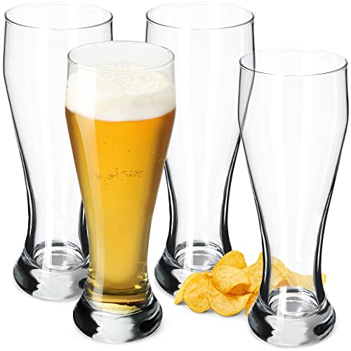KADAX Verre à Bière Transparent d'une Capacité de 665ml pour Savourer Vos Boissons Rafraîchissantes avec Style et Raffinement, Idéal pour un Cadeau (Lot de 4)