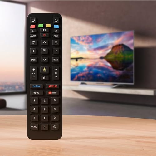Image of ZdalaMit Original Voice Control Remote, Replacement Remote Compatible for Jio Fiber Set Top Box with Hotkeys (Black)
