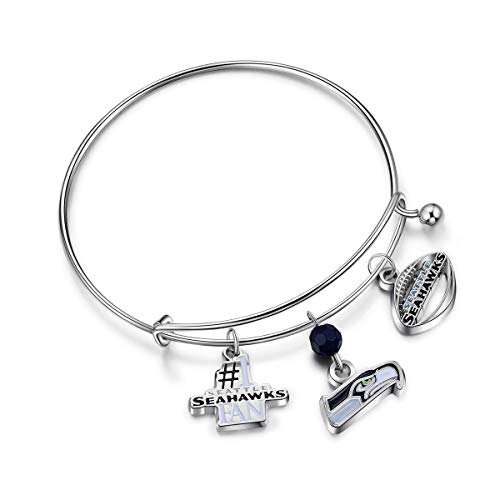 NFL Seattle Seahawks Three Charm Logo Bracelet