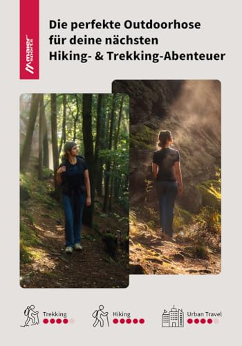 Maier Sports Lulaka, Damen Wanderhose, Wasserabweisende Outdoorhose für Trekking und Hiking, PFC-frei, mSTRETCH pro 4 & Dryprotec, Rollup-Funktion, Schwarz, 40 (W31/L31)