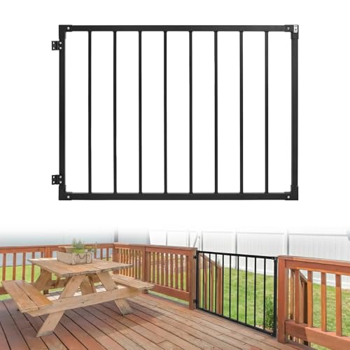 Garvee Portail de terrasse externeérieur – Acier robuste, largeur ajustable