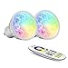 Produktbild Mi-Light Kingled MiLight Starter-Set mit 2x LED-Strahlern GU10, 4 W, RGB+CCT, mehrfarbig und Weiß und Universal-WLAN-Fernbedienung für 2,4 GHz