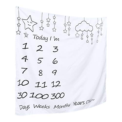 KESYOO BebÃª Mensal Marco MiliÃ¡rio AlgodÃ£o Estrela Nuvem MemÃ³ria Semanal Fotografia Pano de Fundo