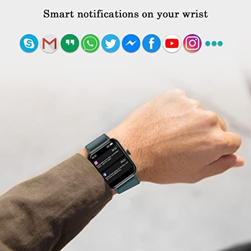 Blackview Smart Watch for Men Women, 1.69"Full Touch Screen Fitness Watch with SpO2/Body Thermometer/Heart Rate/Sleep Monitor/Female Health Tracking, Waterproof Step Counter Smartwatch for Android iOS