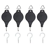 🍁 【MATERIAL】 Hohe Menge. Die Pflanzenrolle besteht aus einem Edelstahlhaken + einem Nylonseil, das langlebig und robust ist und problemlos eine größere Topfpflanze oder Pflanzenlicht aufnehmen kann. HINWEIS: Bitte schauen Sie bei der Bestellung im Fippy Store nach. Es gibt andere Verkäufer, die vorgeben, unsere Marke zu sein, um minderwertige Produkte zu verkaufen. Unser Geschäft ist nicht für den Kauf gefälschter Produkte verantwortlich.